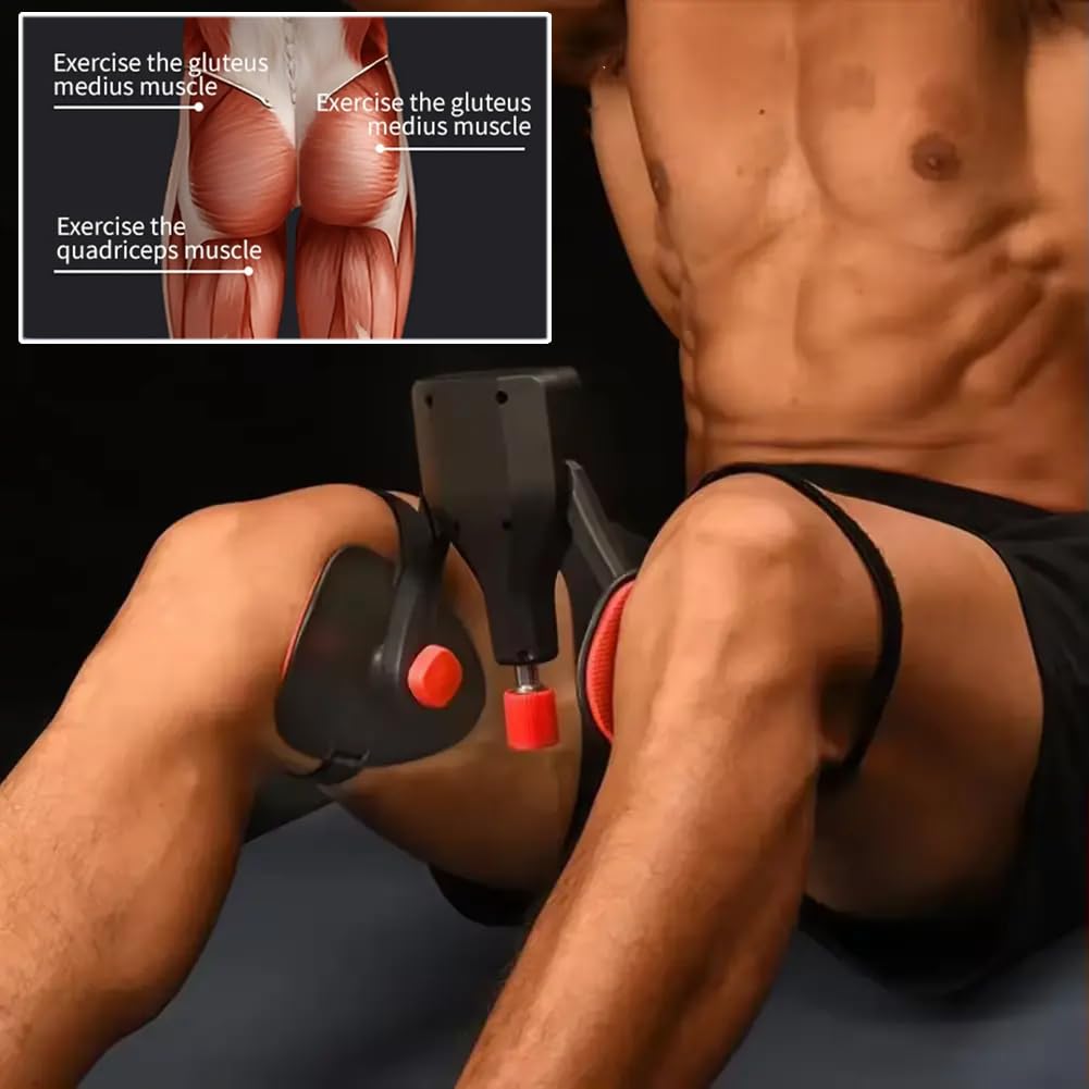 Allenatore per Cosce, Rotante 360° Allenatore Pavimento Pelvico con Contatore, per Uomini e Donne, da 0 a 50 kg, Resistenza Regolabile Interna Della Coscia, Attrezzo per Glutei e Interno