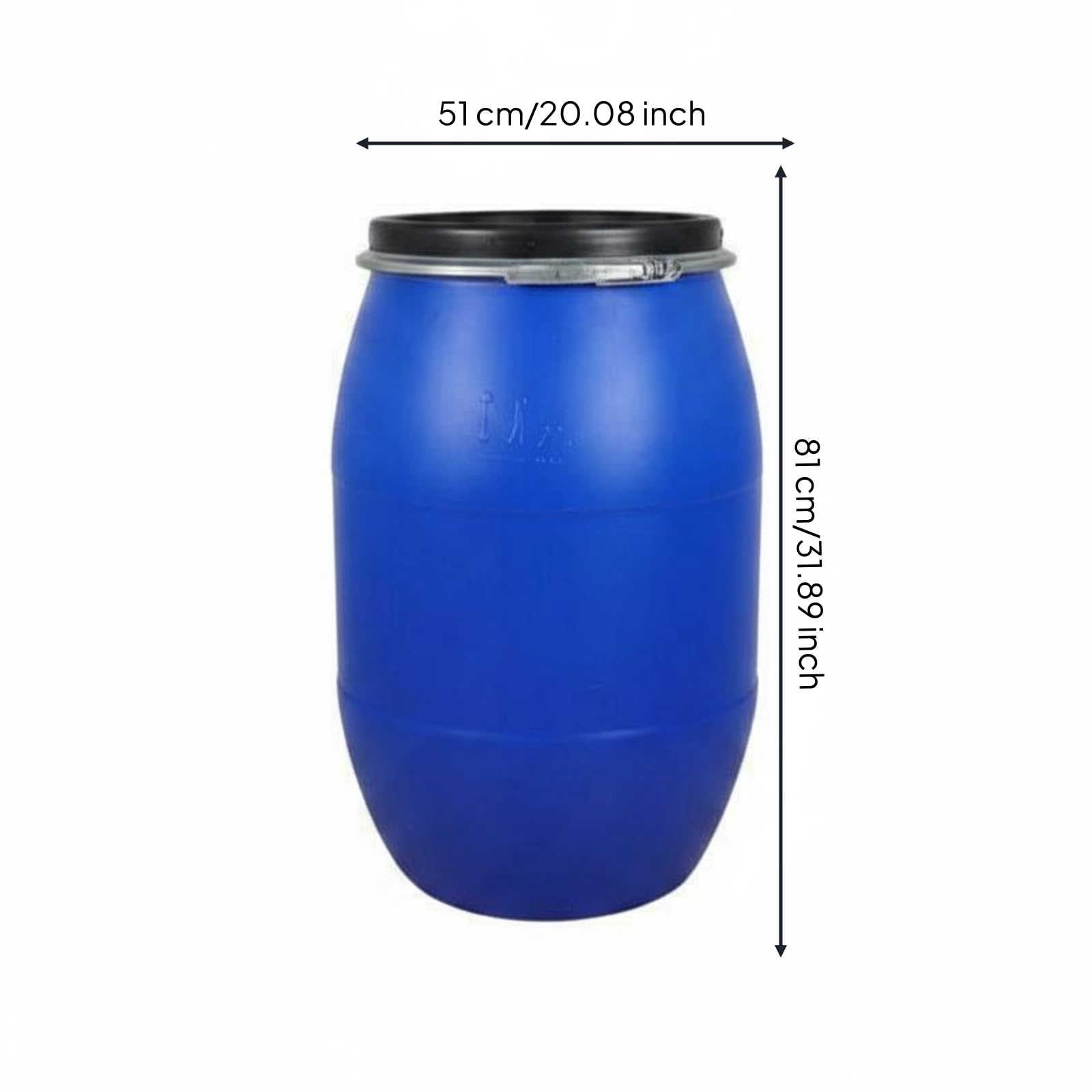 Bidone con Coperchio a Flangia Chiusura Ermetica Fusto Chimico in Plastica Ermetico Contenitore Industriale per Industrie Chimiche, 125L铁箍桶 加厚