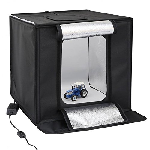 LIFE of PHOTO LED Ministudio Fotostudio Cube 50 Lichtbox mit Beleuchtung Lichtzelt Fotozelt Fotobox Lichtwürfel