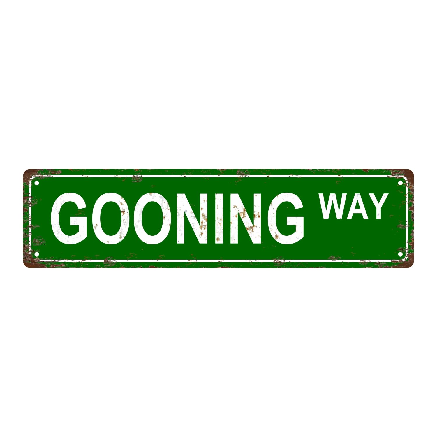 Gooning Way Sexual Metal Tin Street Sign Bar Cafe Garage Cave Home Room Wall Bathroom Farmhouse Garden Porch Patio Decor,4x16 Inch