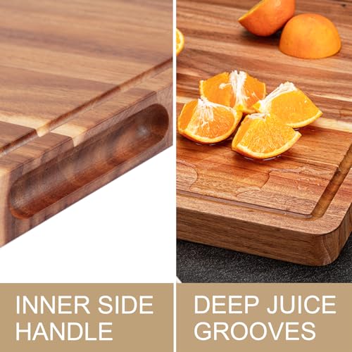 Tabla de cortar rectangular de 24 pulgadas en madera de acacia miniatura 4