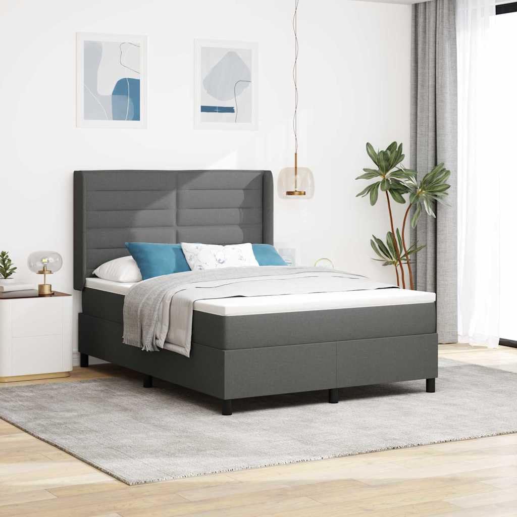 Regulowane wezgłowie tkanina Nowoczesny design 140 x 200 cm Szary