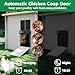 Automatic Chicken Coop Door,Electric Auto Coop Door Opener Battery Powered Timer-Controlled Poultry Door with LCD Display, Aluminum Weatherproof Coops Door Opener