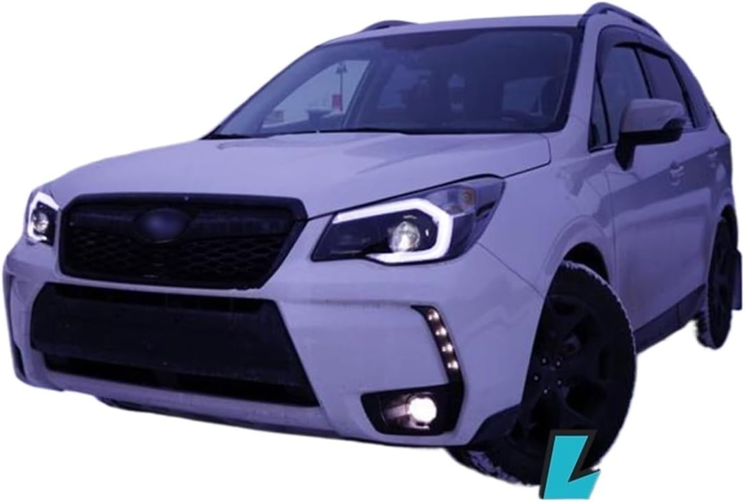 Cars Styling Headlight Compatible With Subaru Forester 2013 Headlights LED Running Lights Bi-Xenon Beam Fog Lights Angel Eyes Auto Level(Headlight No Bulb)
