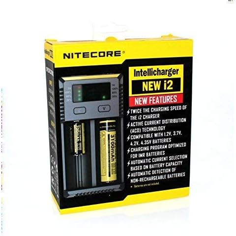Nitecore i2 (New 2017 version) Intelligent Charger Universal Smart Battery Charger for 18350 16340 26650 18650 16340 AA/AAA re-chargeable LI-ion Batteries Cover