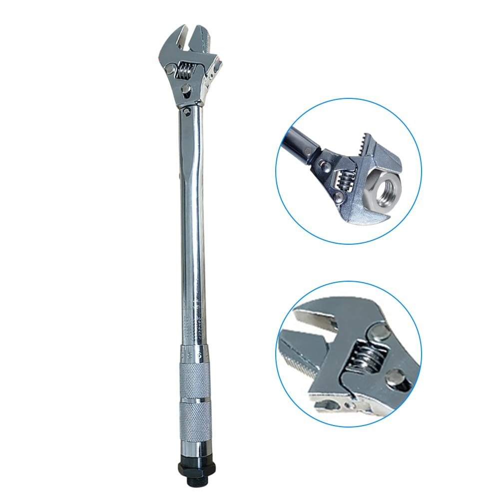 Chiave dinamometrica regolabile, chiave dinamometrica 4 in 1, 19-110 Nm, in acciaio al cromo vanadio, testa girevole, per riparazione auto e bici