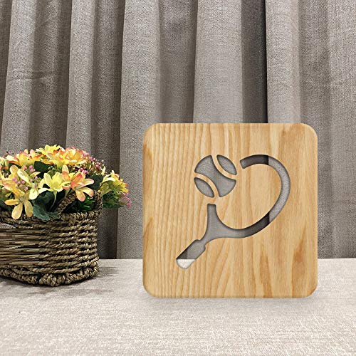 Bfrth Statues And Figurines Sculptures Decor Sports Tennis Table Lamp Creative Home Decoration Ornaments Wooden Crafts Night Light #TOP2