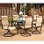 Hanover Brigantine 7-Piece Outdoor Dining Set, Weather-Resistant Patio Dining Set for 6 with Rectangular Table and Sling Swivel Rockers for Backyard, Patio, Deck, Porch, Pergola, Poolside