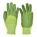 G & F 2040-2G JustForKids Premium MicroFoam Texture Coated Kids Garden Gloves, Kids Work Gloves, Yellow/Green, 1 Pair