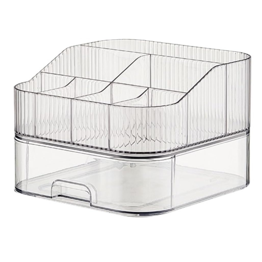 Schmink Organizer Kosmetik Organizer Stapelbarer Schminktisch-Make-up-Organizer, Großes Fassungsvermögen, Acryl-Make-up-Pinsel-Aufbewahrung Mit Transparenten Schubladen Für Die Arbeitsplatte Make Up O