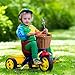 Yeehliny Fahrradkorb Kinder, Fahrradkorb Geflochten für Mädchen und Kinder vorne, Laufradkorb Lenkerkorb Lenkerkörbchen Körbchen für Fahrrad aus Kunststoff, mit Lederriemen (Braun)