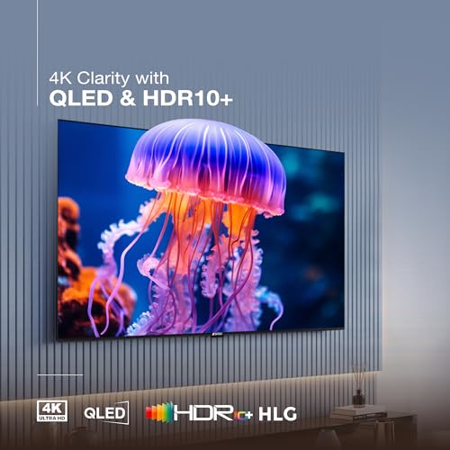 Image of SANSUI 165cm (65) 4K QLED Google TV with Dolby Vision, HDR10+, Dolby Atmos Sound with Tweeters, HSR 120Hz, MEMC, 30W Surround Sound, FloLED Panel JSW65UG23Q (Black)