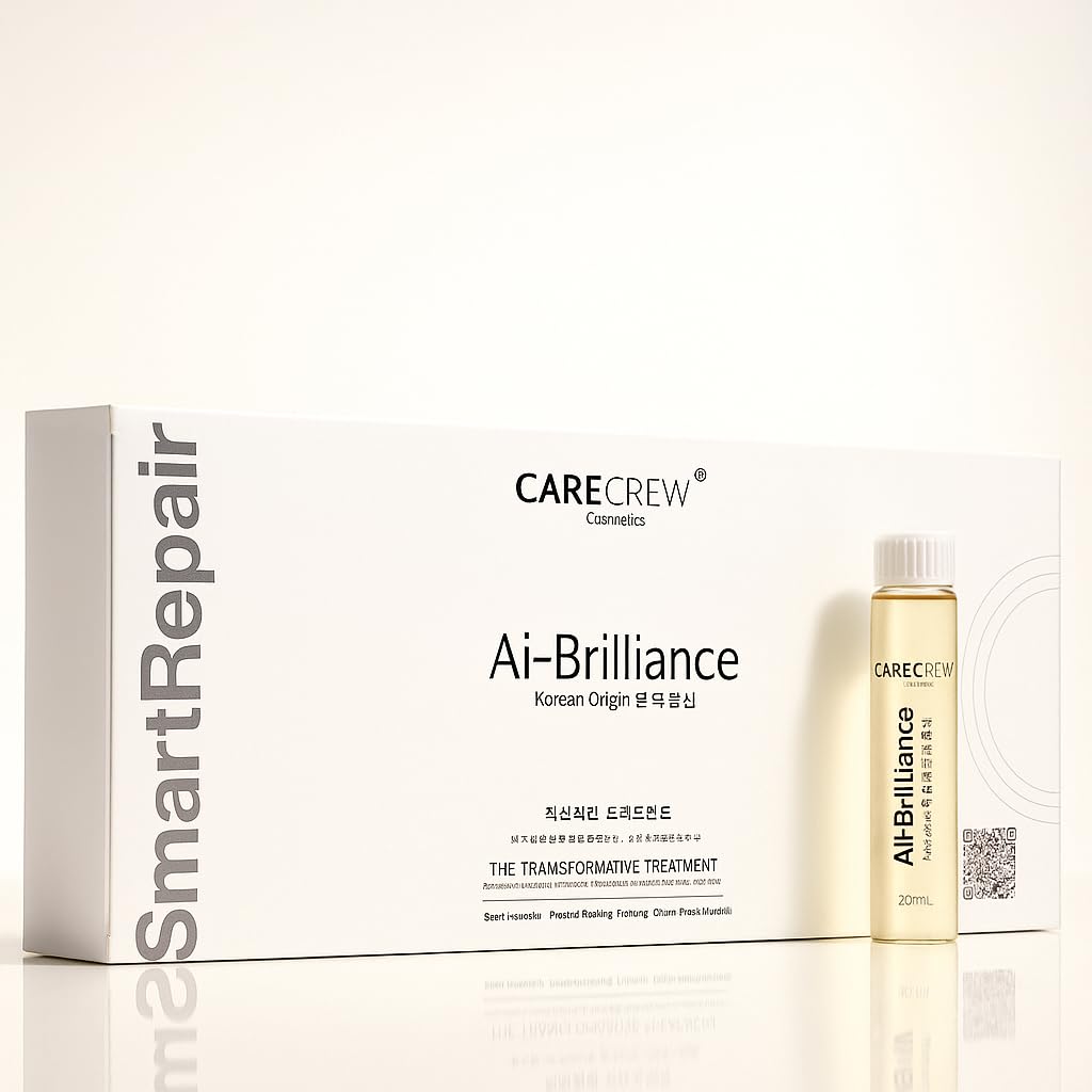 Carecrew Ai- Brilliance Korean Hair Spa 180ml | The Transformative carecrew spa treatment | 4x more shine , 5x less breakage , 10x Smoother Hair in just one wash | 9 ampoules in 1 box = 9+ Hair spa with one box | For Men & Women-image-13