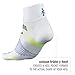 Balega Ultralight Lightweight Performance Quarter Athletic Running Socks for Men and Women (1 Pair) Grey/White, X-Large