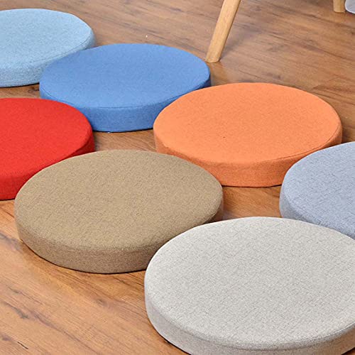 IJQXLA Cojines Redondos para Asiento de jardín, 40 x 40 x 5 cm, para Silla de Comedor, Gruesos, Suaves, Lavables, para el hogar, jardín, Oficina, Interior y Exterior.
