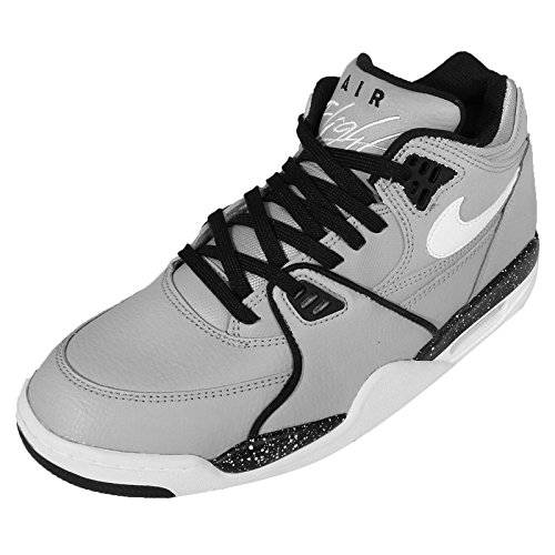 Nike Men's Air Flight 89, WOLF GREY/WHITE-BLACK, 9 M US2