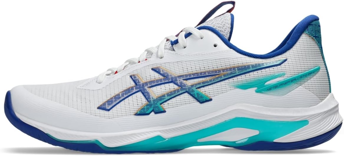 ASICS Tênis de vôlei masculino Netburner Ballistic FF 4, Branco