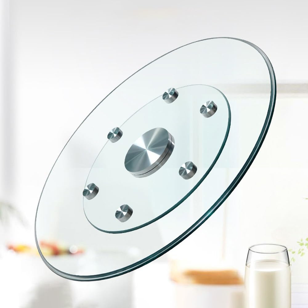 70 80 90cm Lazy Susan Piatto Girevole Rotondo In Vetro Temperato