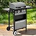 Royal Gourmet 2-Brenner Gasgrill 5 kW Grillwagen mit klappbaren Seitenablagen, Ablagekorb, Outdoor Gasgrill für Balkon, Terrasse, Garten und Camping