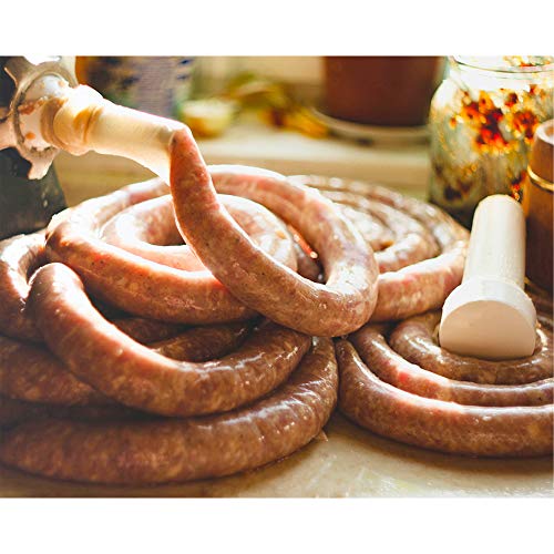 3Lbs Sausage Stuffer - Aluminum Meat Sausage Maker With Suction Base Horizontal Kitchen Packed 4 Tubes For Homemade #TOP6