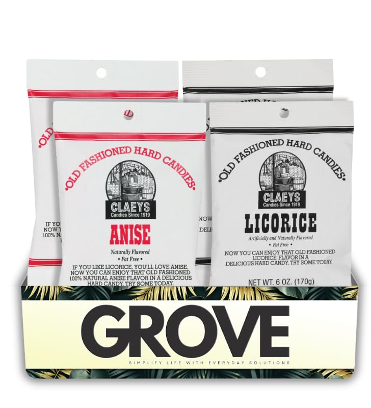 Claeys Old Fashioned Hard Candy – Bundle with Licorice Hard Candy 6 oz – 100% Natural Anise and Licorice Flavor – Gift Set (4 Items)