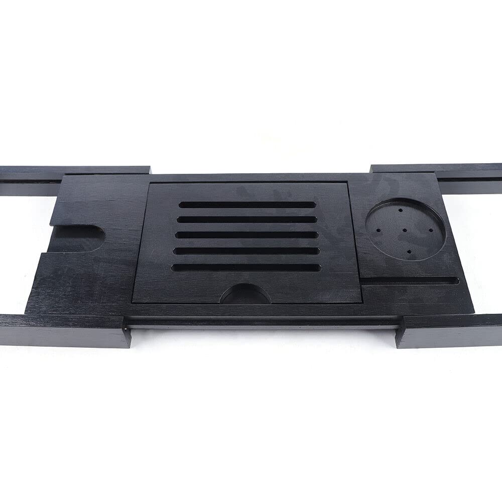 Bandeja para bañera de bambú, extensible, 70-105 cm, color natural, 1 unidad