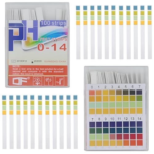 100 Stück Ph Teststreifen,Ph Wert Teststreifen,Urin Teststreifen,Säure Basen Teststreifen,Teststreifen Säure Basen Haushalt,Lackmuspapier Teststreifen Für Haushalt,Aquaristik & Gesundheitschecks