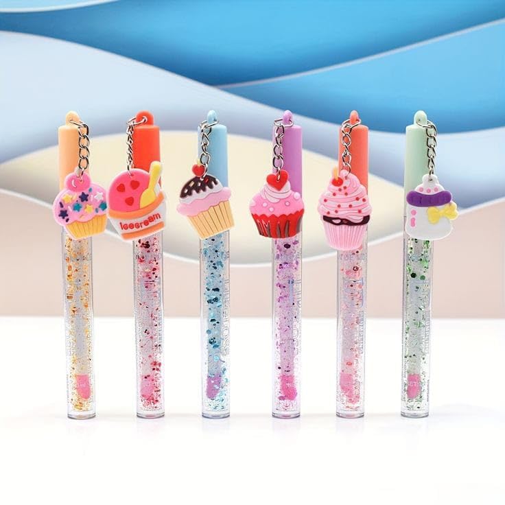 Ice Cream Cap Lip Gloss Set (Pack of 6)