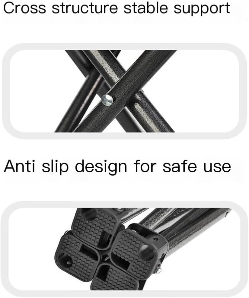 Camp Stool Mazar Outdoor Lunch Break Folding Chair Fishing Stool Portable Camping Picnic Small Bench Art Sketching Chair Camping Stool(Black)