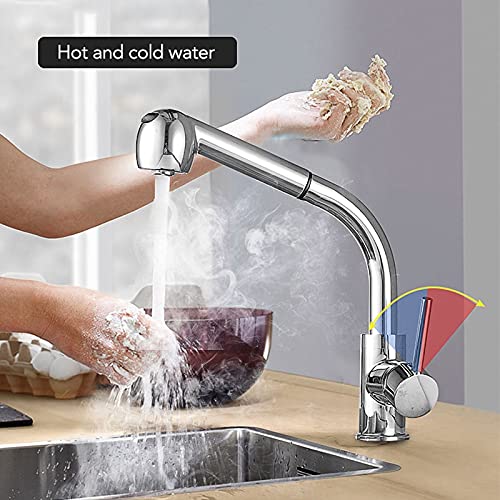 Robinet de cuisine commercial noir mat haut de gamme, mélangeur d'eau pivotant