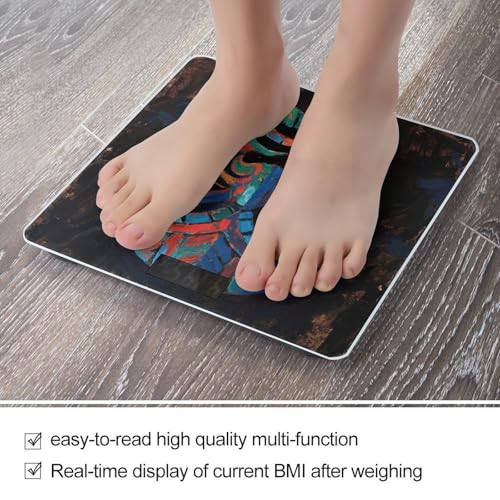Báscula digital de baño con diseño 3D de máscara Tiki colorida miniatura 5