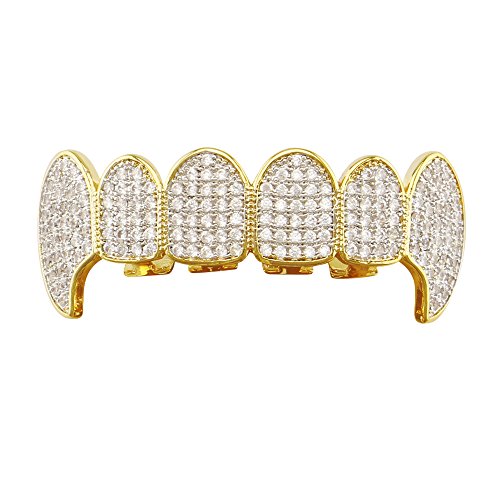 Diamond Grills para tus dientes chapado en oro 18K miniatura 4