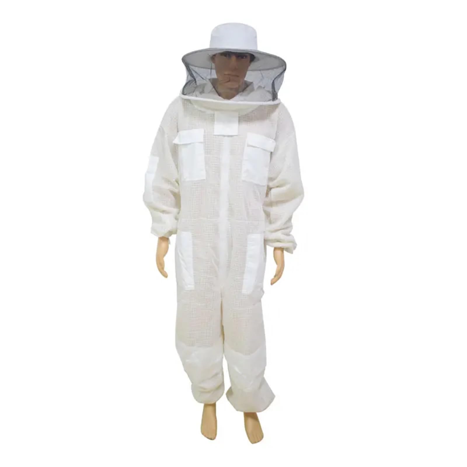 Abbigliamento Apicoltura Tuta da apicoltore ventilata a 3 strati con velo rotondo, abbigliamento professionale for apicoltura(3XL)
