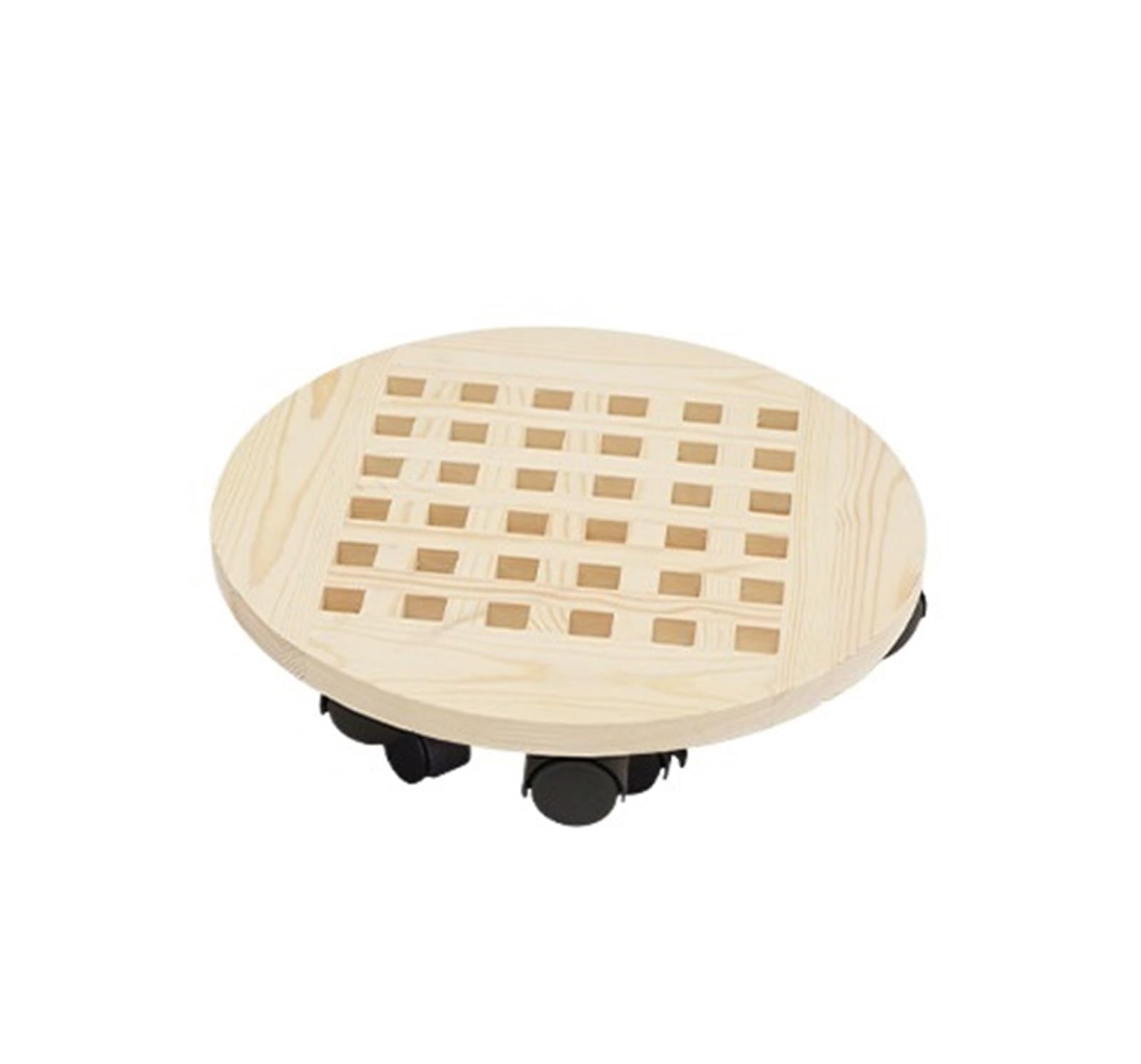 DFGHNBVC Pots Holders Round Plant Cart With Removable And Lockable Wheels For Indoor And Outdoor Use Flower Pot Dolly,Beige-35Cm