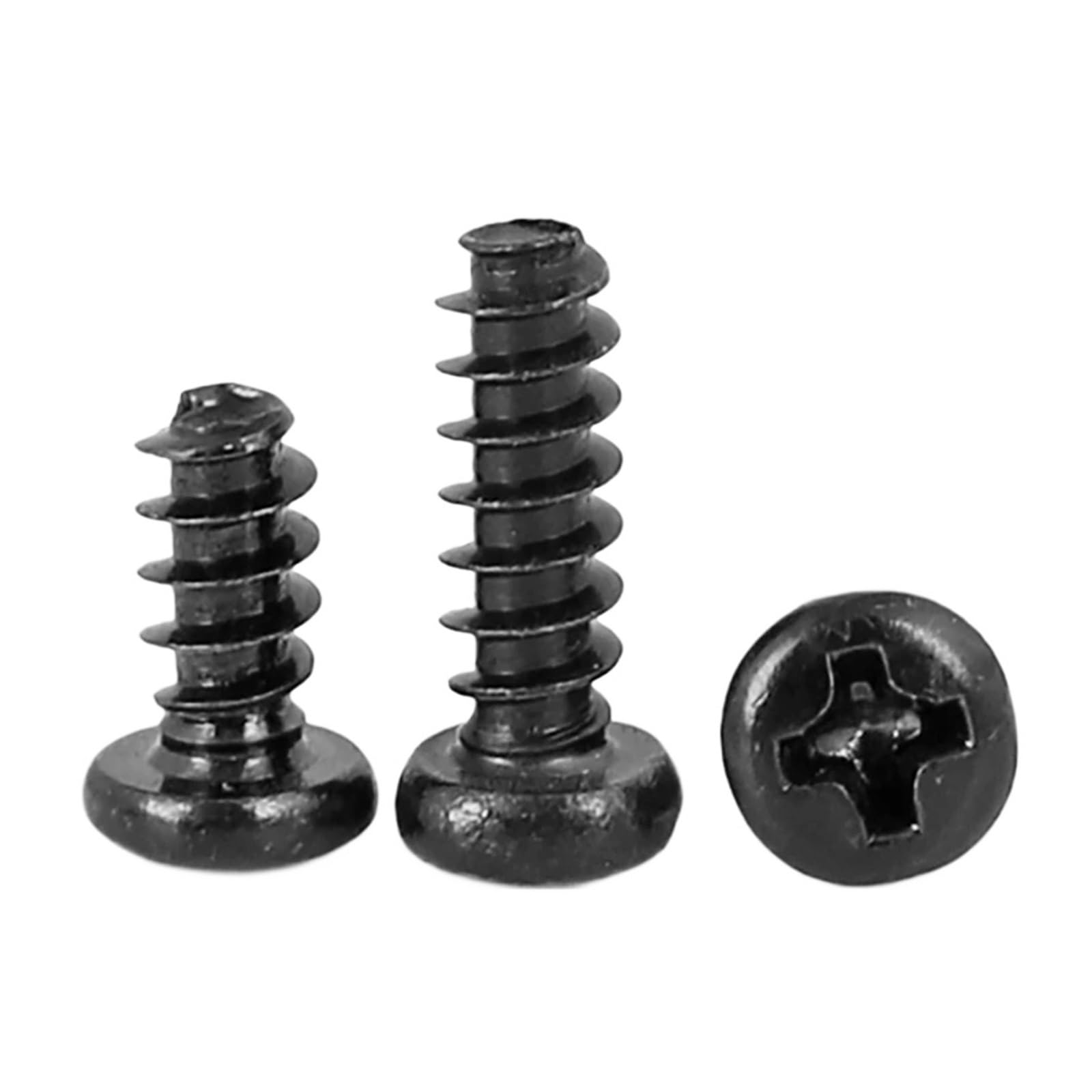 Tornillos Tornillos autorroscantes Tornillo de Ace 100 Tornillos autorroscantes de Cabeza Plana con Ranura en Mini M2.6 de Acero al Carbono Negro(M2.6 x100pcs*6mm)