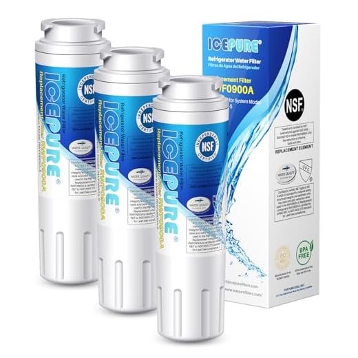ICEPURE UKF8001 Compatible with Whirlpool EDR4RXD1, 4396395, Maytag UKF8001, UKF8001AXX, EveryDrop Refrigerator Water Filter 4, RFC0900A, UKF8001AXX-200, UKF8001P, 469006, PUR, Puriclean II, Pack of 3
