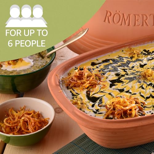 Romertopf-Clay-Roaster-Modern-Look-Non-Stick-Dutch-Oven-Healthy-Clay-Pot-Cooking-Clay-Baker-Versatile-Cooking-Vessel-52-Quarts-5-Liters-for-up-to-6-people