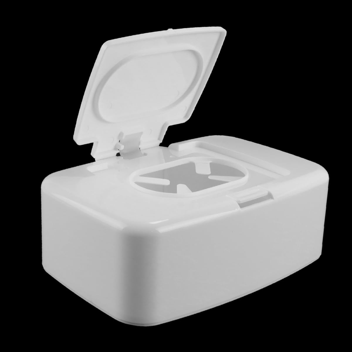 Durlo Refillable Wipes Dispenser Case, Plastic Portable Wet Wipe Holder with Lid for Home Office Living Room Kitchen Bathroom (White) - Image 3