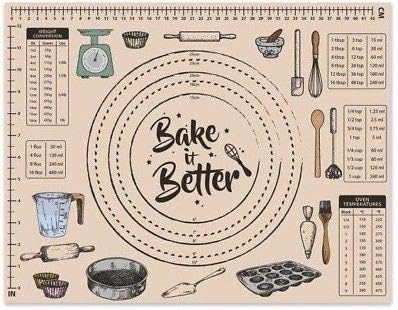Tempered Glass Worktop Saver Glass Chopping Cutting Board Measurement Chart Large 45cm (Beige)