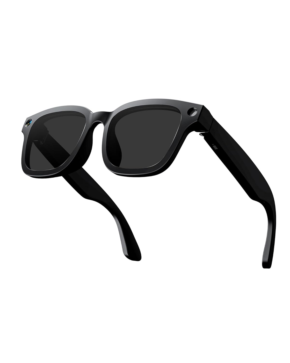 ZXQ Smart AI Camera Sunglasses Black Frame with Dark Lenses Digital Recording Eyewear for Photos and Videos