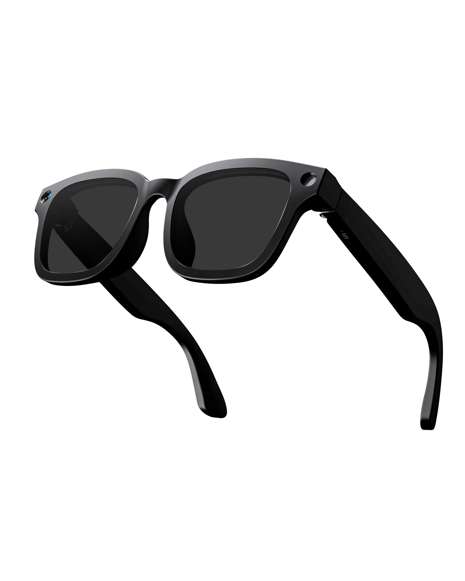 ZXQ Smart AI Camera Sunglasses Black Frame with Dark Lenses Digital Recording Eyewear for Photos and Videos