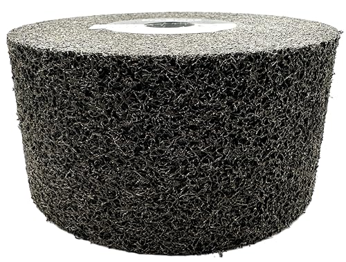multi-finishing wheel  6 x 3 x 1 2s fine grit silicon carbide - stainless steel finishing convolute wheel 13181  for 4 finish - 1 pack