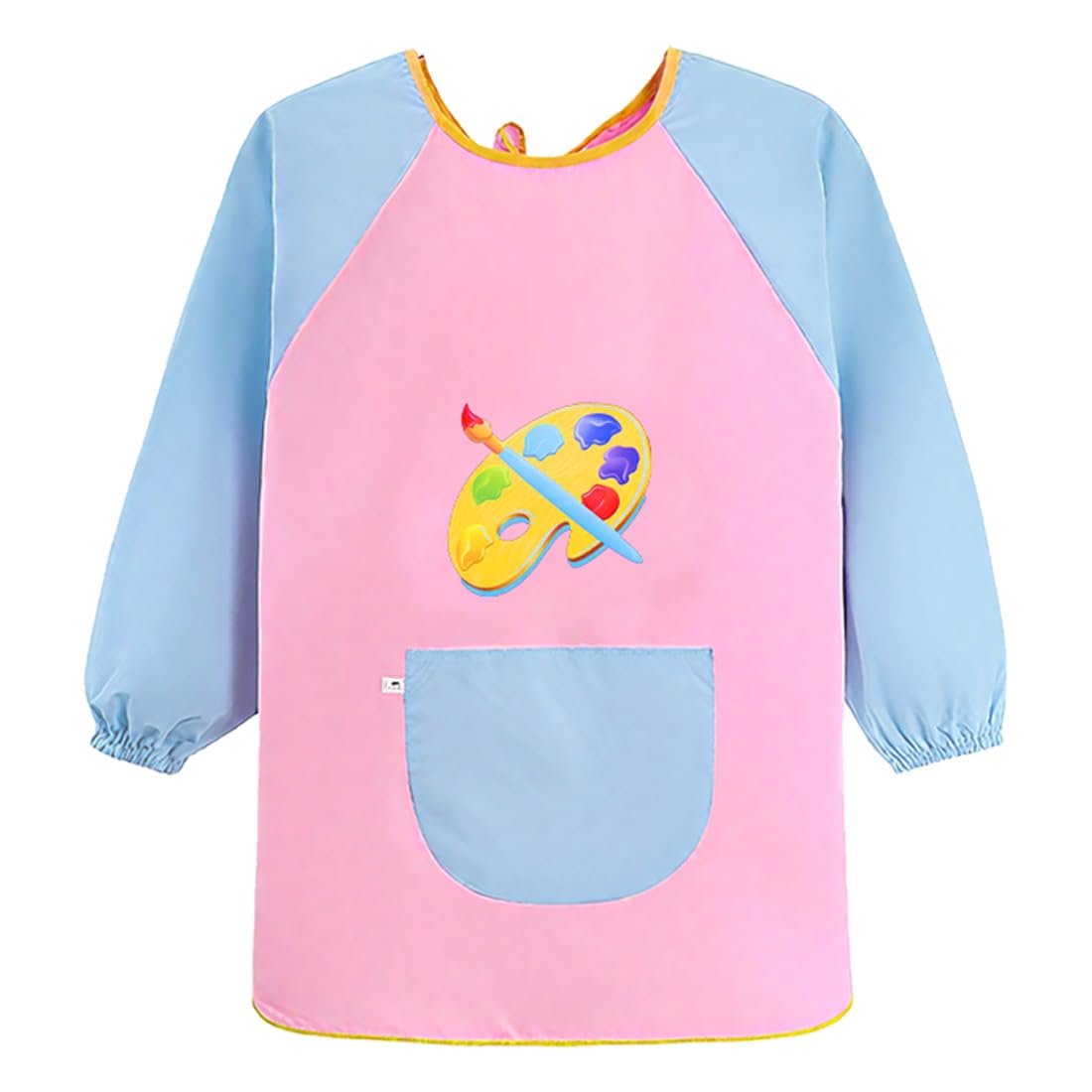 HUKUMA Tablier Peinture Enfant Imperméable Manche Longue 7-11 Ans avec Poche