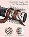 Terviiix 4-in-1 Hot Air Rotating Blow Dryer Brush Kit – 1000W with Rotatable Round Brushes (2 Sizes), Oval Volumizer, and Diffuser – Ideal for Curly Hair, with Arthritis-Friendly Big Buttons, Black