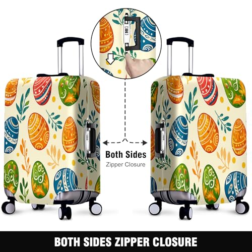 Easter Eggs Luggage Cover Suitcase Protector Travel Luggage Cover Carry on Luggage Cover Washable Baggage Covers for Suitcase Fit 19-21 Inch Luggage2