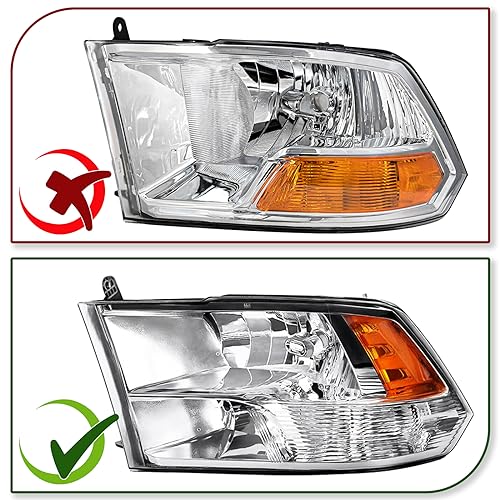 2009-2018 Ram 1500 2500 3500 Black Housing Headlights Replacement - Image 6
