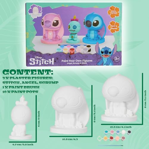 Peinture plâtre Stitch pack de 3 figurines pour activité manuelle