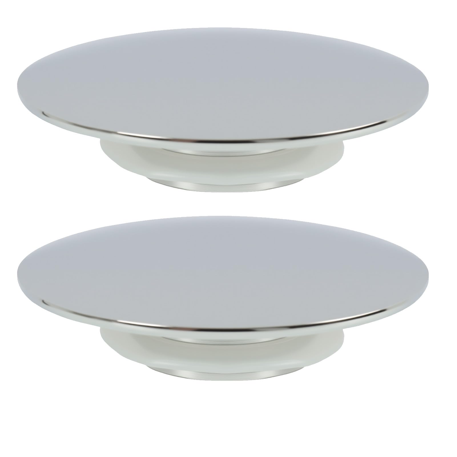 2 Pcs Bathroom Sink Plug Replacement 66 mm, Pop Up Sink Plug Replacement Click Clack Push Button, Chrome Brass Basin Waste Stopper For Sink Drain Bathroom Sink Plugs And Pop Up Bath Plug