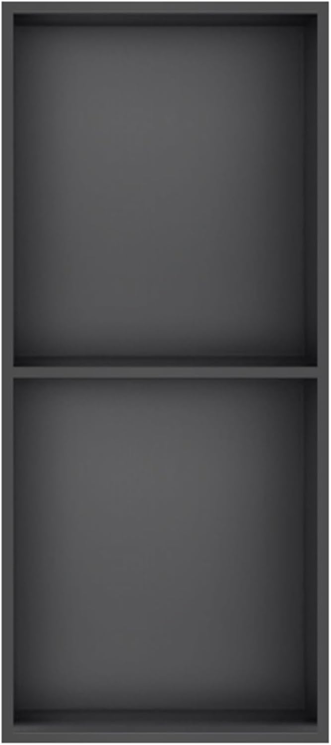 Waterproof Shower Niche Stainless Steel Wall Recess Wet Room Bedroom Bathroom Living Room Storage Shelves Home Improvement Shampoo Cosmetic Toiletry Shower,Gray-18x31.5x12.5CM (Black 28x70x12.5CM)