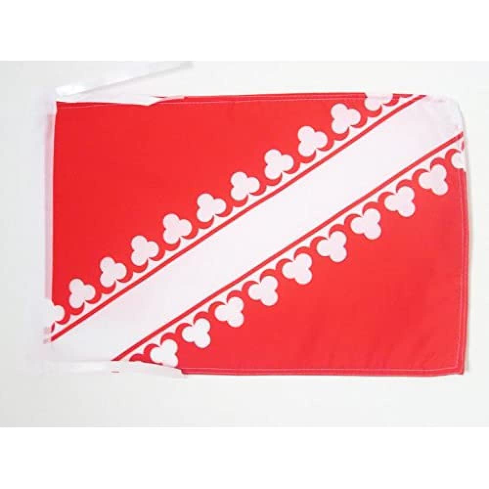 AZ FLAG - French Department of Bas-Rhin Flag - 18'' x 12'' - 100% Polyester Basse-Alsace Small Banner with Two Cords - Fade Resistant - Vivid Colors - 18x12 in - 45x30 Cm
